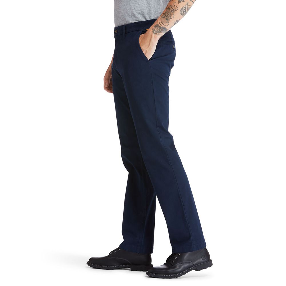 Pantaloni Timberland Barbati Bleumarin - Squam Lake Stretch Chino - Romania - AVJKQM851